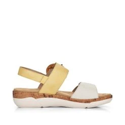 Rieker R6853 Jocelyn - Yellow -Aetrex Online r6853 jocelyn yellow womens sandals rieker 458712