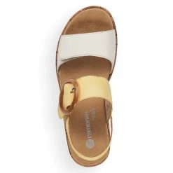 Rieker R6853 Jocelyn - Yellow -Aetrex Online r6853 jocelyn yellow womens sandals rieker 634521