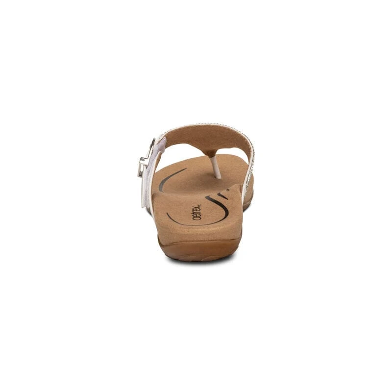 Rae Adjustable Thong Sandal - White Aetrex Rae Adjustable Thong Sandal - White -Aetrex Online rae adjustable thong sandal white womens sandals aetrex 185524