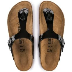 Birkenstock Regular Gizeh - Black Paten -Aetrex Online regular gizeh black paten womens sandals birkenstock 502584