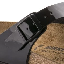 Birkenstock Regular Gizeh - Black Paten -Aetrex Online regular gizeh black paten womens sandals birkenstock 766063