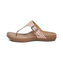 Aetrex Rita Adjustable Thong Sandal - Coral -Aetrex Online rita adjustable thong sandal coral womens sandals aetrex 352618