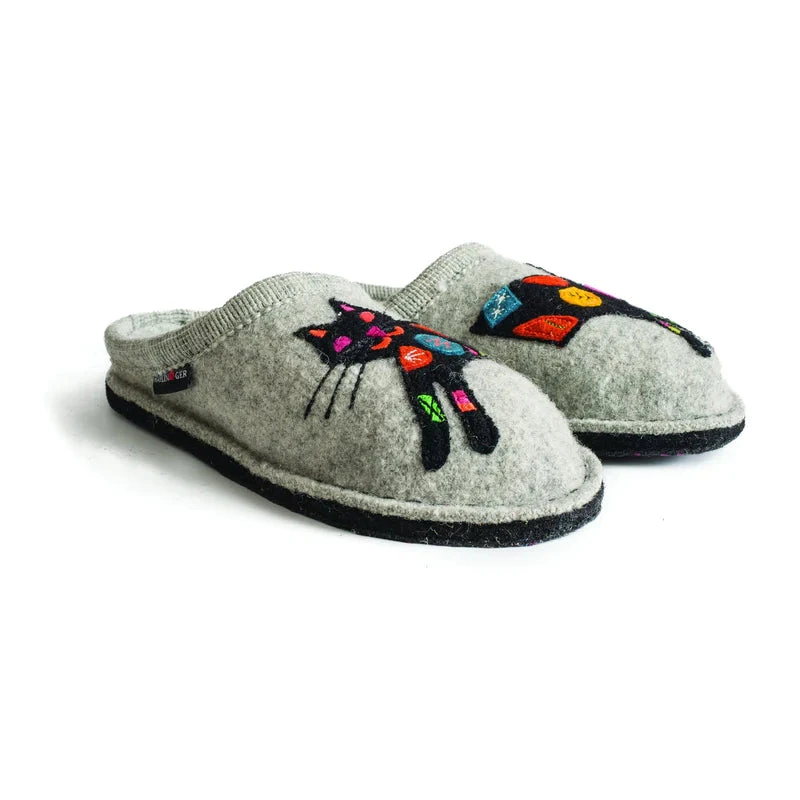 Kanner- Haflinger Sassy Slipper - Silver Grey