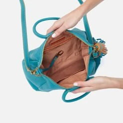 Hobo Shelia Medium Satchel - Aqua -Aetrex Online shelia medium satchel aqua handbags wallets hobo 426129
