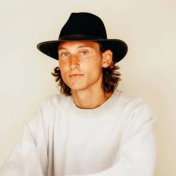 American Hat Makers Summit Fedora - Black -Aetrex Online summit fedora black hats american hat makers 265381