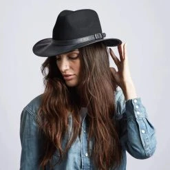 American Hat Makers Summit Fedora - Black -Aetrex Online summit fedora black hats american hat makers 837699