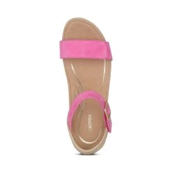 Aetrex Sydney Quarter Strap Espadrille Wedge - Azalea 6 Aetrex Sydney Quarter Strap Espadrille Wedge - Azalea -Aetrex Online sydney quarter strap espadrille wedge azalea womens sandals aetrex 858729
