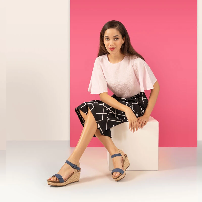 Sydney Quarter Strap Espadrille Wedge - Blue Aetrex Sydney Quarter Strap Espadrille Wedge - Blue -Aetrex Online sydney quarter strap espadrille wedge blue womens sandals aetrex 178041