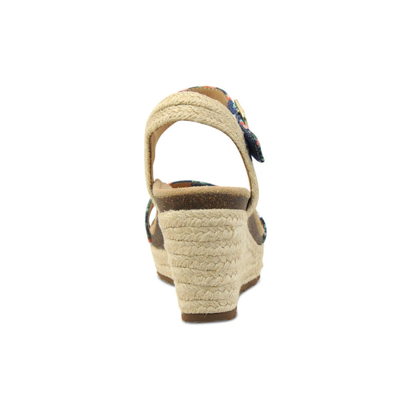 Aetrex Sydney Quarter Strap Espadrille Wedge - Floral - Image 6