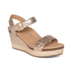 Aetrex Sydney Quarter Strap Espadrille Wedge - In Multi Colors