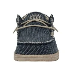 Hey Dude Wally Braided - Blue Nights -Aetrex Online wally braided blue nights mens footwear hey dude 179827