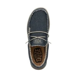 Hey Dude Wally Braided - Blue Nights -Aetrex Online wally braided blue nights mens footwear hey dude 351853