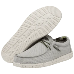 Hey Dude Wally Sox Fog -Aetrex Online wally sox fog mens footwear hey dude 975239