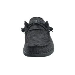 Hey Dude Wally Sox - Jet Black -Aetrex Online wally sox jet black mens footwear hey dude 861340