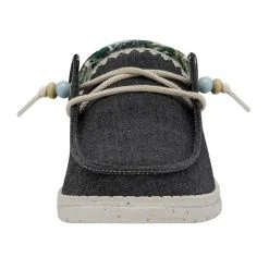 Hey Dude Wendy Fringe - Carbon -Aetrex Online wendy fringe carbon womens closed toe hey dude 471766